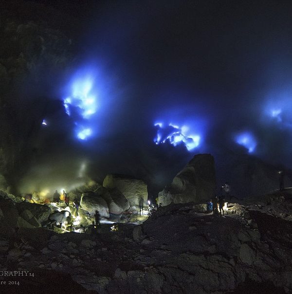 The amazing Ijen crater blue fire