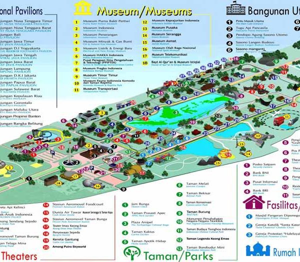 TMII Attractions Map